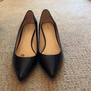 Nine West Black Leather Black Pumps